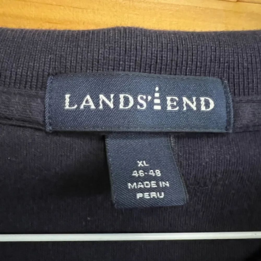 Lands’ End navy blue size XL 3 button pullover - Picture 3 of 4